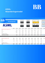 Afbeelding in Gallery-weergave laden, (Excel) Waarderingsmodel ASML Holding N.V. | Waardeer het Aandeel ASML
